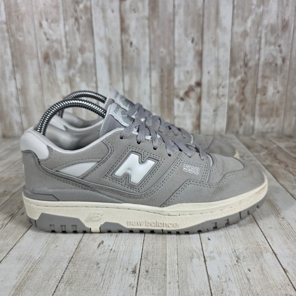 New Balance Shoes - New Balance 550 Women's Sneakers Gray and‎ White Athletic Shoes Classic